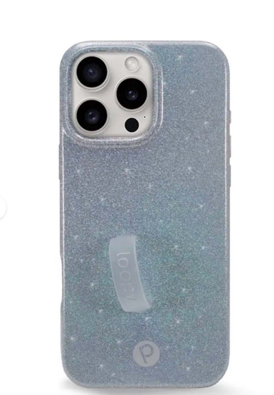 Loopy iPhone 16 Pro Max Case-Platinum Sparkle